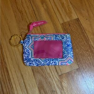 Simply Southern Pink and Blue ID Holder with Keyring
